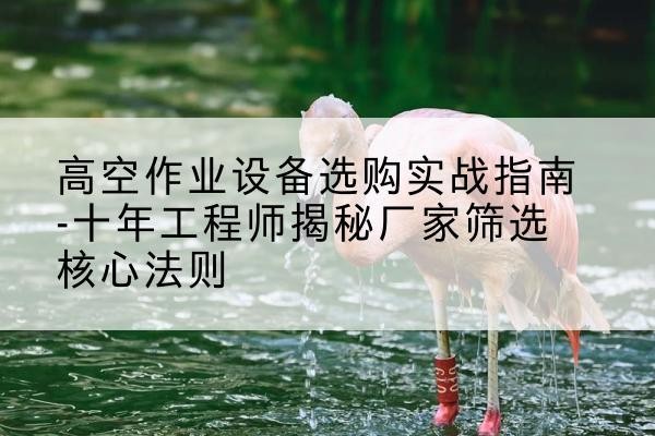 福鼎剪叉式升降机厂家-高空作业设备选购实战指南-十年工程师揭秘厂家筛选核心法则