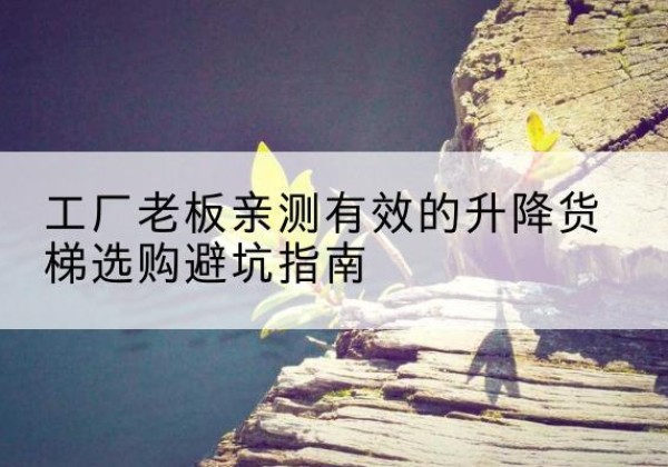 福鼎升降货梯怎么选-工厂老板亲测有效的升降货梯选购避坑指南